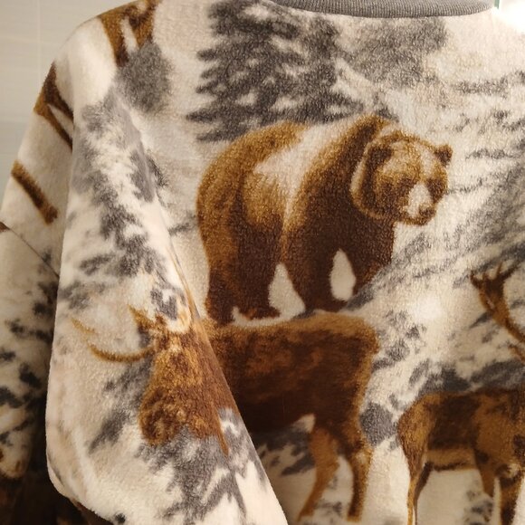Vintage Cropped Fleece Wildlife Top - Picture 10 of 12